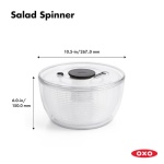 OXO Good Grips Large Salad Spinner - 6.22 Qt., White - Image 6