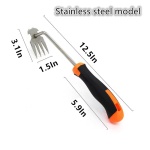 Weed Removal Tool, 2024 New Garden Weeding Tools Manganese Steel Hand Weeder Tool with Handle, 4 Teethes Dual Purpose Manual Weeders Tool Weed Pulling Tool for Garden (Rubber Handle) - Image 7