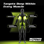 Textured Foam Rollers for Muscle Massage – High-Density Back Foam Roller for Back Pain Relief & Muscle Recovery in Legs & Arms – Hollow Foam Roller for Muscle Exercises by PowX 5.5x17.7 in. (Black) - Image 3