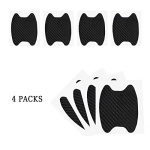 4PCS Sticker, Carbon Fiber Anti-Scratches Car Door Cup Protector, Non-Marking Auto Door Handle Protective Film, Universal for Most Car Handles (Black/4PCS) - Image 3