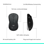 Logitech MK540 Advanced Wireless Keyboard and Mouse Combo for Windows, 2.4 GHz Unifying USB-Receiver, Multimedia Hotkeys, 3-Year Battery Life, for PC, Laptop - Image 4