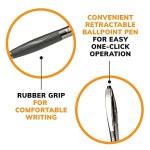 BIC Glide Black Retractable Ballpoint Pens, Medium Point (1.0mm), 12-Count Pack, Ultra Smooth Writing Black Pens - Image 2