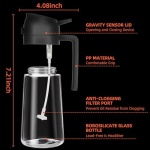 TrendPlain 16oz Oil Dispenser Bottle for Kitchen - 2 in 1 Olive Oil Dispenser and Oil Sprayer - 470ml Olive Oil Bottle - Oil Sprayer for Cooking, Kitchen, Salad, Barbecue Black - Image 10