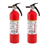 Kidde Fire Extinguisher for Home, 1-A:10-B:C, Dry Chemical Extinguisher, Red, Mounting Bracket Included, 2 Pack