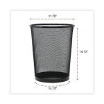 Universal UNV20008 18-Quart Steel Mesh Wastebasket - Black - Image 4