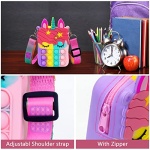 Civan Small Pop Purse, Unicorn Pop Purse for Girl and Women Pop Bag with Unicorn Pop Toy, Shoulder Bag Fidget Toys Pop Fidget Backpack Toy for ADHD Anxiety Kids Backpack Silicone Bag Pop for Girls… - Image 5