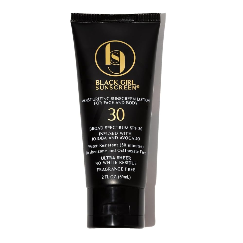 Version 1.0.0 BLACK GIRL SUNSCREEN - Face & Body Moisturizing Sunscreen Lotion SPF 30, No White-Residue for Melanin Rich Skin (2 Fl. Oz.) - Image 1