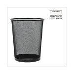 Universal UNV20008 18-Quart Steel Mesh Wastebasket - Black - Image 6