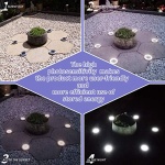 SOLPEX 12 Pack Solar Ground Lights Outdoor, Waterproof 8 LED Solar Powered Disk Lights Outdoor Garden Landscape Lighting for Yard Deck Lawn Patio Pathway Walkway (White) - Image 7
