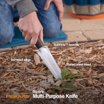 Fiskars Multi-Purpose Garden Knife - Planting Tool for Weeding, Digging, and Cultivating with Hanging Hole - Steel Head - Lawn and Yard Tools - Black/Orange - Image 7