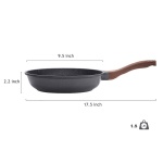 SENSARTE Nonstick Frying Pan Skillet, Swiss Granite Coating Omelette Pan, Healthy Stone Cookware Chef's Pan, PFOA Free (8/9.5/10/11/12.5 Inch) (9.5 Inch) - Image 4