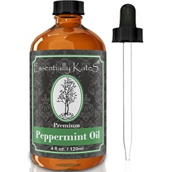 Peppermint Essential Oil 4 oz. with Detailed User's Guide E-book and Glass Dropper by Essentially KateS. by Essentially KateS
