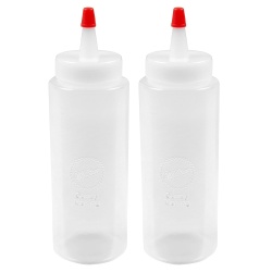 Wilton Mini Squeeze Bottles - These Small Squeeze Bottles Are Ideal for Portioning Out Sauces and Condiments, 6 oz., 2-Piece, Plastic