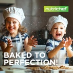 NutriChef 3-Piece Nonstick Kitchen Oven Baking Pans - Premium & Stylish Non-Stick Steel, Commercial Grade Restaurant Quality Metal Bakeware with Red Silicone Handles - Easy to Clean, NCSBS3S - Image 3