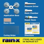 Rain-X 600001 Windshield Repair Kit - Quick And Easy Durable Resin Based Kit for Chips and Cracks, Good For Round Damage Below 1" In Diameter And Cracks Smaller Than 12" In Length, BLUE,YELLOW - Image 9