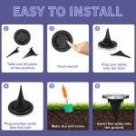 SOLPEX 12 Pack Solar Ground Lights Outdoor, Waterproof 8 LED Solar Powered Disk Lights Outdoor Garden Landscape Lighting for Yard Deck Lawn Patio Pathway Walkway (White) - Image 2
