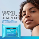 Neutrogena Hydro Boost Facial Cleansing Towelettes + Hyaluronic Acid, Hydrating Makeup Remover Face Wipes Remove Dirt & Waterproof Makeup, Hypoallergenic, 100% Plant-Based Cloth, 2 x 25 ct - Image 8