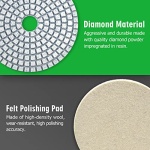 4 Inch Diamond Polishing Pads, 12PCS Wet/Dry Granite Stone 50-6000 Grit for Drill, Grinder, Polisher - For Concrete Marble Stone Countertop Quartz - Image 8