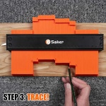 Saker Contour Gauge (10 Inch Lock) Profile Tool-Adjustable Lock Tool for Men Dad Him Boyfriend Husband-Precisely Copy Irregular Shape Duplicator-Welding Flooring Woodworking Tool Tracing - Image 6