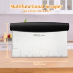 ALLTOP Bench Scraper & Chopper for Kitchen - Ideal Baking Essential Utensil,Stainless Steel Pastry/Dough/Food Cutter Tool for Cake Pizza Bread,Grilling,Cooking - 1 Pack - Image 9