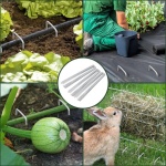 FEED GARDEN 4 Inch 50 Pack Galvanized Landscape Staples 11 Gauge Anti-Rust Garden Stakes Landscaping Fabric SOD Pins Yard Stakes for Weed Barrier Fabric - Image 2