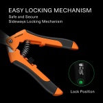 VIVOSUN 6.5 Inch Gardening Scissors Hand Pruner Pruning Shear with Straight Stainless Steel Blades Orange 1-Pack - Image 5