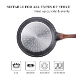 SENSARTE Nonstick Frying Pan Skillet, Swiss Granite Coating Omelette Pan, Healthy Stone Cookware Chef's Pan, PFOA Free (8/9.5/10/11/12.5 Inch) (9.5 Inch) - Image 3