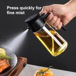 TrendPlain 16oz Oil Dispenser Bottle for Kitchen - 2 in 1 Olive Oil Dispenser and Oil Sprayer - 470ml Olive Oil Bottle - Oil Sprayer for Cooking, Kitchen, Salad, Barbecue Black - Image 12