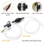 H-veenjor Gasoline Siphon Hose Pump, Hand Fuel Transfer Pump, High Flow Gas Siphon Pump for water Gasoline Oil Petrol Diesel, Manual Fuel Pump with 2 Premium PVC Hoses - Image 4