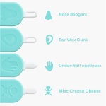 Frida Baby 3-in-1 Nose, Nail + Ear Picker | Baby Ear Cleaner + Baby Nose Cleaner and Nail Tool for Babies + Toddlers, Safely Clean Baby's Boogers, Ear Wax & More - Image 5