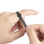 Ring Sizer Measuring Tool Reusable Finger Size Gauge Jewelry Sizing Tool 1-17 USA Rings Size (Black | White Printing) - Image 4