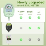 Soil Moisture Meter,4-in-1 Soil Ph Meter, Soil tester for Moisture, Light,Nutrients, pH,Soil Ph Test Kit, Great for Garden, Lawn, Farm, Indoor & Outdoor Use (No Battery Required) - Image 7