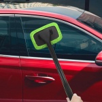 SoSickWithIt Car Cleaning Window Tool, Microfiber Window Cleaning Tool with 4 Washable and Reusable Cloth Pad Head, Extendable Handle and Spray Bottle for Auto Glass Wiper Car,6 Piece Set - Image 3
