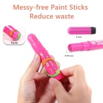 TBC The Best Crafts Paint Sticks,12 Classic Colors, Washable Paint, Non-toxic, Tempera Paint Sticks for Kids and Students - Image 3