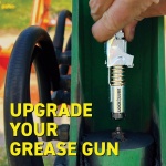 LockNLube Grease Gun Coupler locks onto Zerk fittings. Grease goes in, not on the machine. World's best-selling original locking grease coupler. Rated 10,000 PSI. Long-lasting rebuildable tool. - Image 9