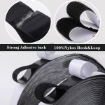 30Ft x 1 Inch Hook and Loop Strips with Adhesive, Double Rolls of Heavy Duty Self Adhesive Tape with Backing, Nylon Self Adhesive Tape for Home Office School and Crafting,Black - Image 6