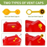 Gas Can Spout Replacement, Anti-Spill Gas Can Nozzle Replacement, 2-Kit Gas Can Spouts No Leaky, Upgraded Replacement Gas Can Spout with Flexible Nozzle, Gas Can Vent, Fit for Most 1/2/5/10 Gal Can - Image 4