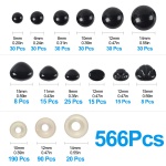 Yexixsr 566PCS Safety Eyes and Noses for Amigurumi, Stuffed Crochet Eyes with Washers, Craft Doll Eyes and Nose for Teddy Bear, Crochet Toy, Stuffed Doll and Plush Animal (Various Sizes) - Image 5