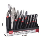 CraftZone 10PC Pliers&Wrench Set, Includes Locking Pliers,Long Nose Pliers,Diagonal Pliers,Groove Joint Pliers,Linesman Pliers,Mini Pliers and Adjustable Wrench,With Storage Rack.For DIY&Home Use. - Image 7