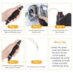 H-veenjor Gasoline Siphon Hose Pump, Hand Fuel Transfer Pump, High Flow Gas Siphon Pump for water Gasoline Oil Petrol Diesel, Manual Fuel Pump with 2 Premium PVC Hoses - Image 3