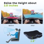 Car Seat Cushion for Car Seat Driver/Passenger - Wedge Car Seat Cushions for Driving Improve Driving Vision/Posture - Memory Foam Butt Pillow/Sciatica Pain Relief Pillow(Mesh Cover,Black) - Image 6