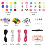 Dowsabel Bracelet Making Kit, Beads for Bracelets Making Pony Beads Polymer Clay Beads Smile Face Beads Letter Beads for Jewelry Making, DIY Arts and Crafts Gifts Toys for Girls Age 6-12 - Image 5