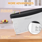 ALLTOP Bench Scraper & Chopper for Kitchen - Ideal Baking Essential Utensil,Stainless Steel Pastry/Dough/Food Cutter Tool for Cake Pizza Bread,Grilling,Cooking - 1 Pack - Image 8