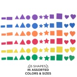 Horizon Group USA Assorted Foam Sticker Shapes, 750+ Stick-On Shapes in 6 Designs, Arts & Craft Materials for Home or School, Art Class Supplies, Assorted Craft Supplies for Kids & Adults - Image 3