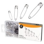 250 Pack Safety Pins by Luxurecourt, 4 Assorted Sizes of Durable, Silver Small and Large Safety Pins Bulk, Rust-Resistant Nickel Plated Steel, Sharp Edge for Clothes, Sewing, Arts & Craft - Image 6
