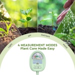 Soil Moisture Meter,4-in-1 Soil Ph Meter, Soil tester for Moisture, Light,Nutrients, pH,Soil Ph Test Kit, Great for Garden, Lawn, Farm, Indoor & Outdoor Use (No Battery Required) - Image 5