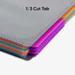 Smead Project Organizer, 24 Pockets, Grey with Assorted Bright Tabs, Tear Resistant Poly, 1/3-Cut Tabs, Letter Size (89206) - Image 6