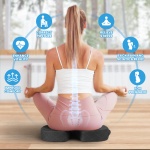 TushGuard Seat Cushion - Memory Foam Cushion for Office Chair, Car Seat, Airplane, Bleacher - Sciatica & Hip & Coccyx Pain Relief Desk Chair Cushion for Long Sitting Office Workers, Car Drivers - Image 5
