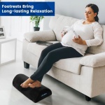 Foot Rest for Under Desk at Work,Office Desk Accessories with Soft Foam and Washable Removable Cover, Foot Stool for Office, Car, Home to Foot Support and Relax Ankles, Black - Image 3