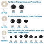 Yexixsr 566PCS Safety Eyes and Noses for Amigurumi, Stuffed Crochet Eyes with Washers, Craft Doll Eyes and Nose for Teddy Bear, Crochet Toy, Stuffed Doll and Plush Animal (Various Sizes) - Image 4